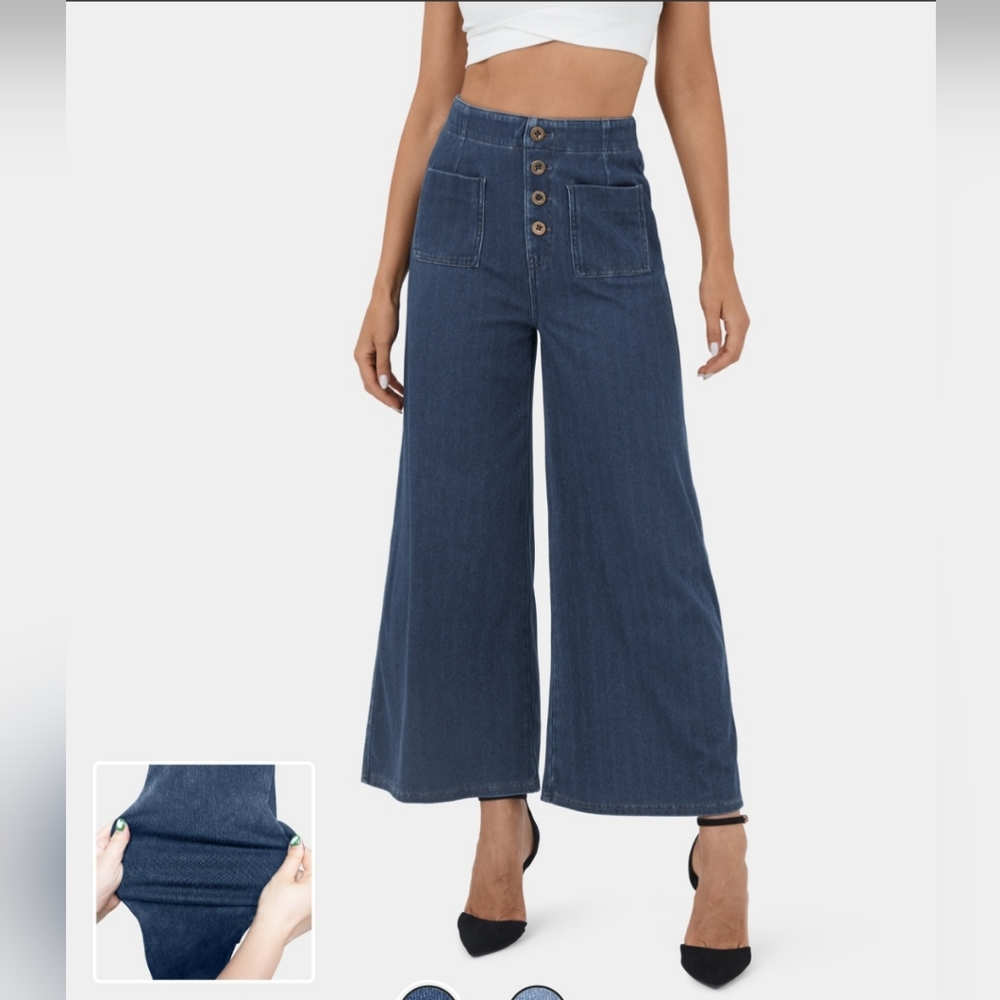 BRAND NEW/TAGS HALARAMAGIC HIGH WAISTED BUTTON UP WOMENS PANTS LARGE
